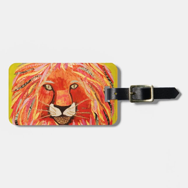 Mutiger Löwe-Gepäckanhänger Gepäckanhänger (Vorderseite horizontal)