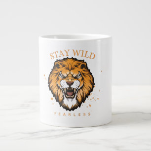 Mutiger Löwenbecher   Ästhetischer Tierkaffeebeche Jumbo-Tasse