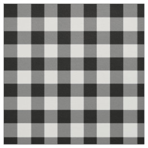 Mutiger Schwarzweiss-Gingham kariert Stoff