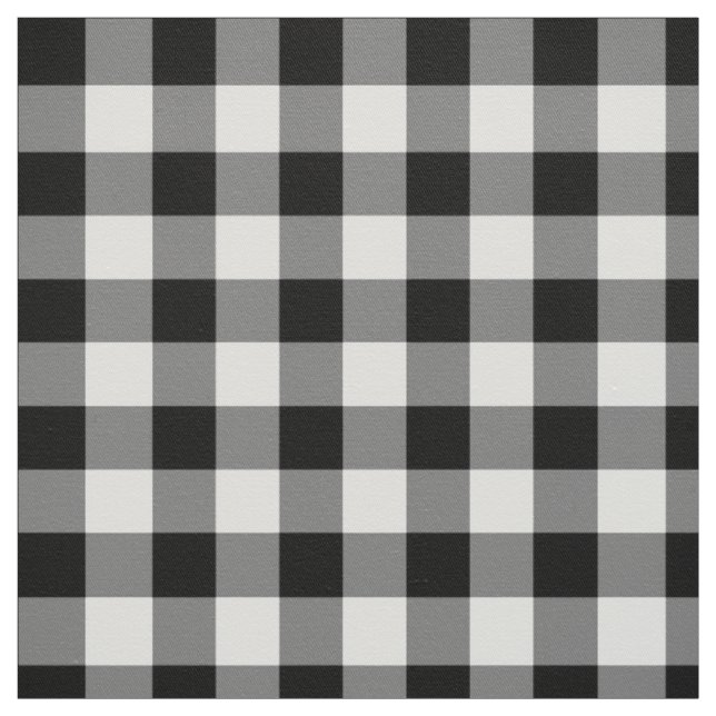 Mutiger Schwarzweiss-Gingham kariert Stoff (Muster)