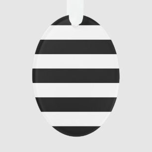 Mutiger Schwarzweiss-Streifen-Entwurf Ornament