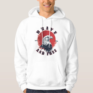 Mutiger und freier Adler Hoodie