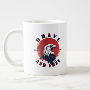 Mutiger und freier Adler Jumbo-Tasse