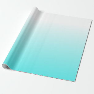 Mutiges buntes Weiß zu blauer Ombre Steigung Geschenkpapier