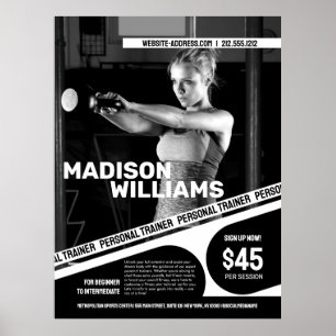 Mutiges Foto eines Personal Trainers Poster