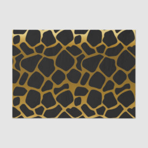 Mutiges Gold und schwarze Giraffen-Stellen Seidenpapier