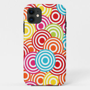 Mutiges helles buntes konzentrische Kreis-Muster Case-Mate iPhone Hülle