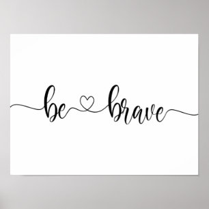 mutiges minimalistisches modernes Inspirationsherz Poster