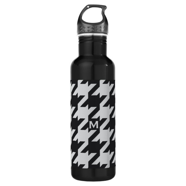 Mutiges modernes graues schwarzes trinkflasche (Vorderseite)