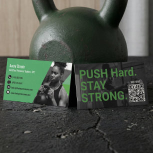 Mutiges modernes persönliches Trainer-Fitness-Coac Visitenkarte