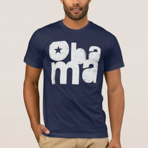 Mutiges Quadrat Obama (Marine) T-Shirt
