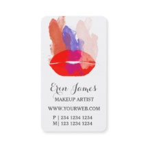 Mutiges rotes LippenAquarellbrushstrokes-Make-up