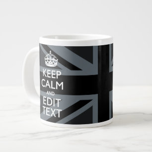 Mutiges schwarzes Schwarzes behalten Ruhe Ihr Jumbo-Tasse