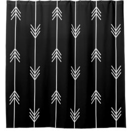 Mutiges Schwarzweiss-Pfeil-Muster Duschvorhang