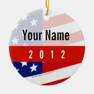 Mutiges USA-Thema, kundenspezifischer Keramik Ornament