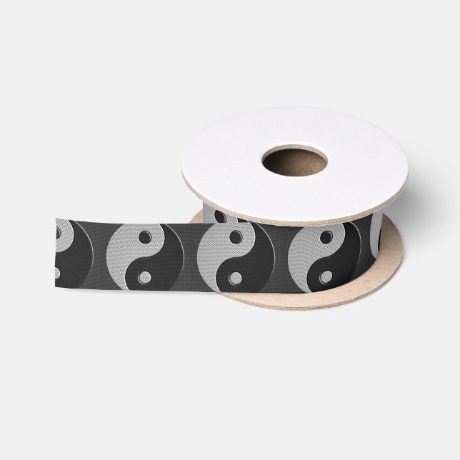 Mutiges Yin Yang in der Satinband (Spule)