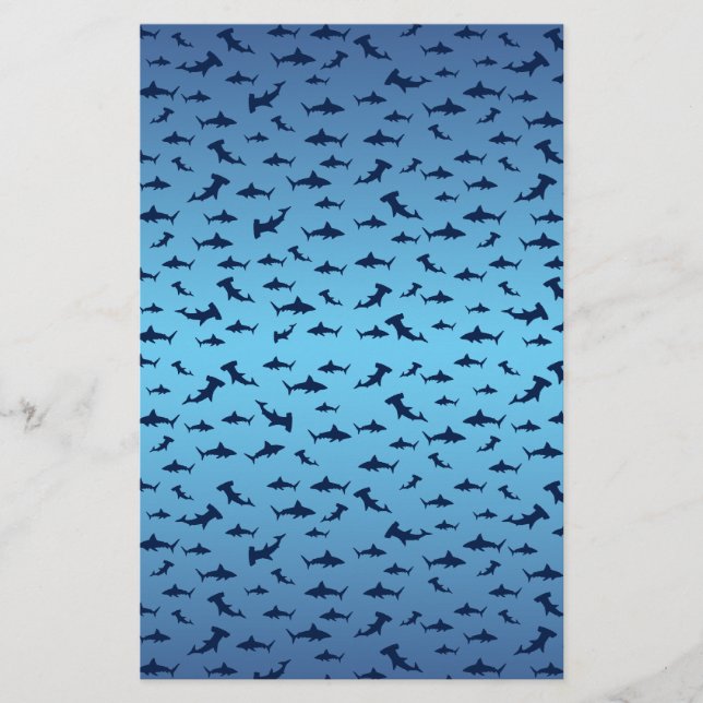 Mutilple Hammer Head Sharks Briefpapier (Vorderseite)