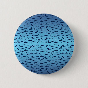 Mutilple Hammer Head Sharks Button