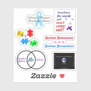 Mutisme Sélectif & Autisme Autocollant Vinyle