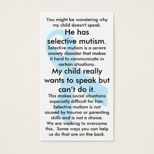 Mutisme sélectif Do's and Don'ts (mâle)