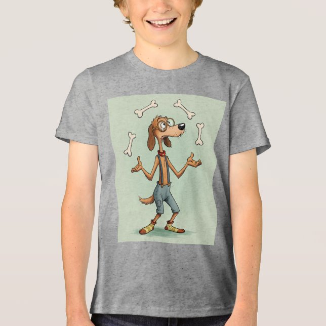 Mutt-Juggler von Natasha Us Tri-Blend Shirt (Vorderseite)