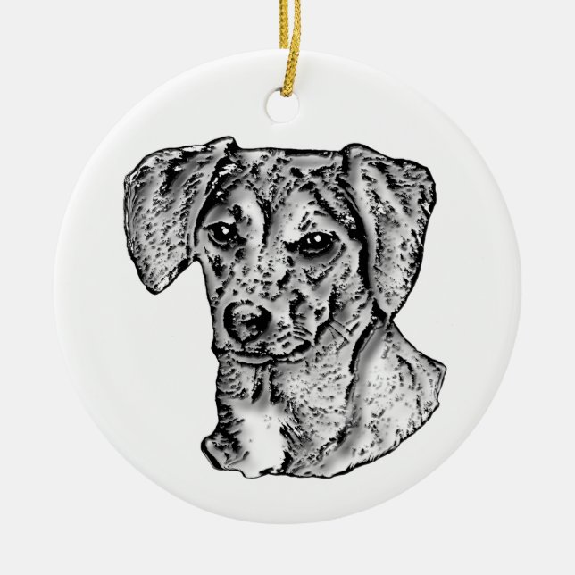 Mutt Keramik Ornament (Vorne)