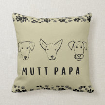 Mutt Papa Hund Kissen