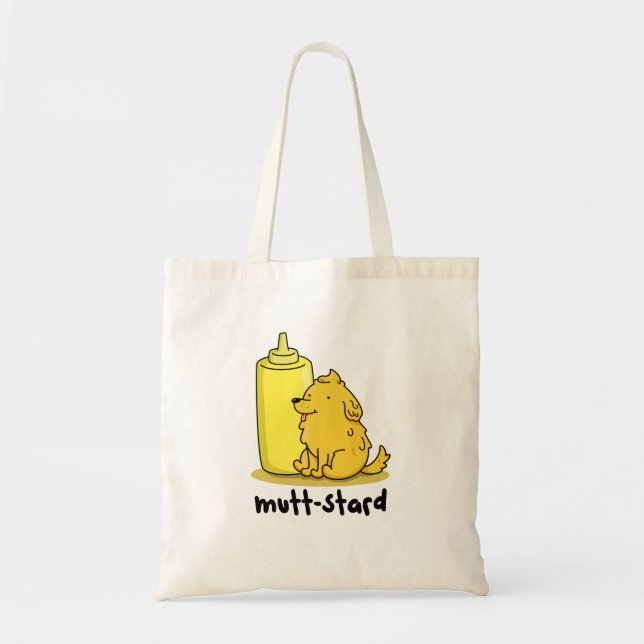 Mutt-stard Funny Doggy Mustard Pun Tragetasche (Vorne)