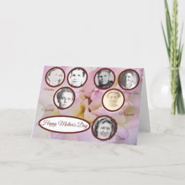 Mütter 3 Generationen Fotos Rosa Rose Mütter Tag Feiertagskarte