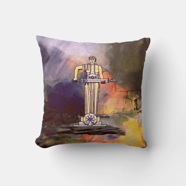 Mutter Armenia Artwork Throw Kissen (Vorderseite)