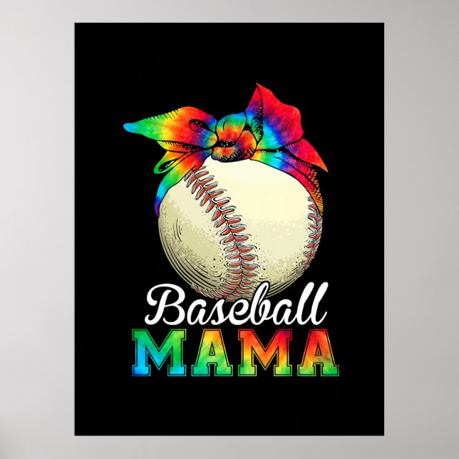 Mutter Art Baseball Mama Birthday Poster (Vorne)
