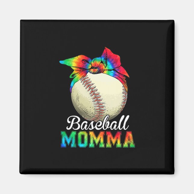 Mutter Art Baseball Momma Geburtstag Magnet (Vorne)