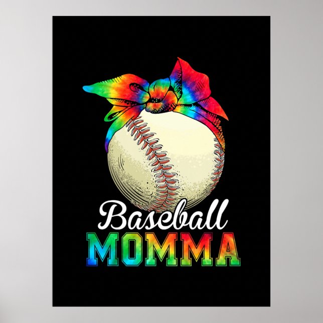 Mutter Art Baseball Momma Geburtstag Poster (Vorne)