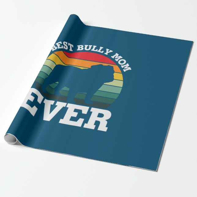 Mutter Art Best Bully Mama je Geschenkpapier (Ungerollt)