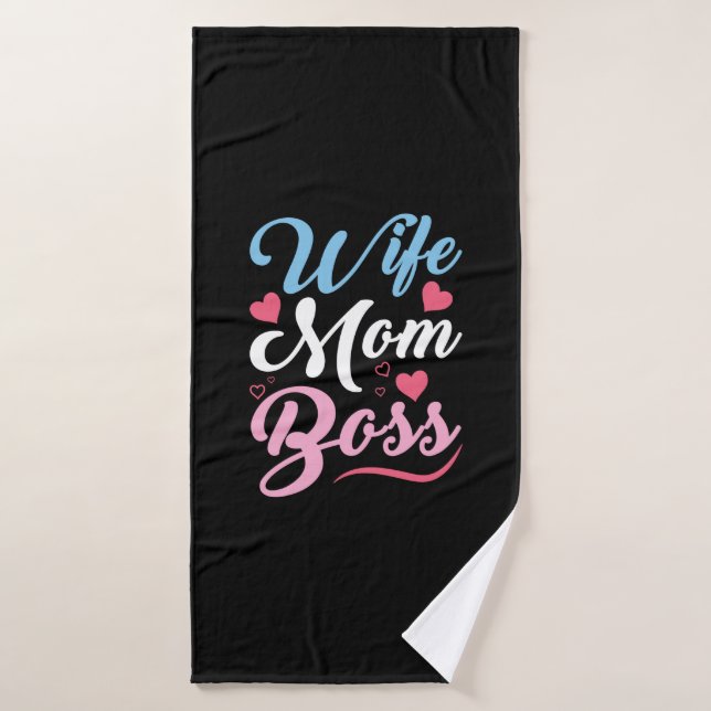 Mutter Art Ehefrau Mama Boss Badehandtuch (Badehandtuch)
