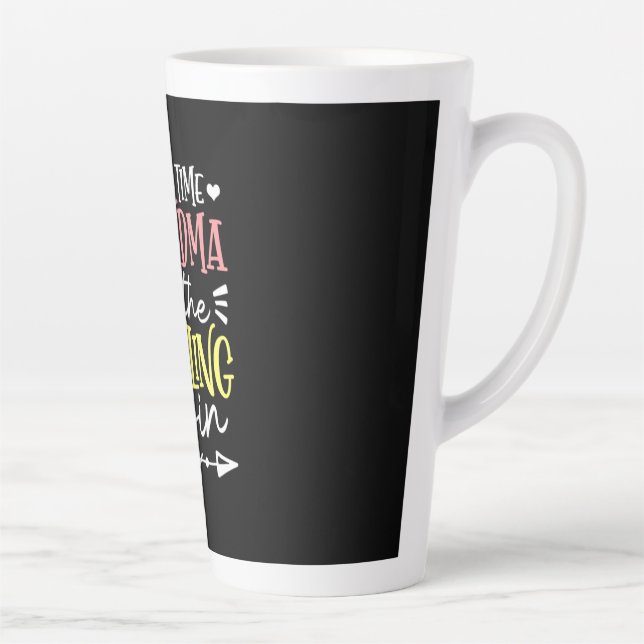 Mutter Art erste Mal Oma Birthday Milchtasse (Rechts)