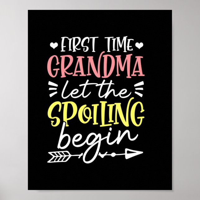 Mutter Art erste Mal Oma Birthday Poster (Vorne)