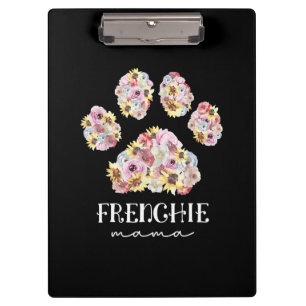 Mutter Art Frenchie Mama Floral Paw French Bulldog Klemmbrett