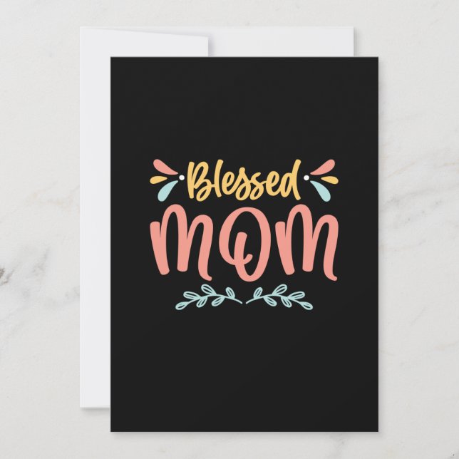 Mutter Art gesegnete Mama Einladung (Vorderseite)