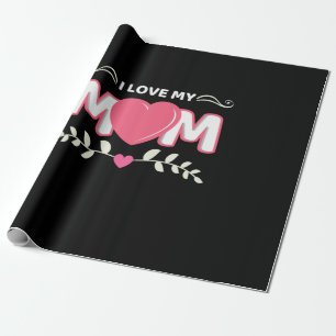 Mutter Art I Liebe Meine Mama Geschenkpapier