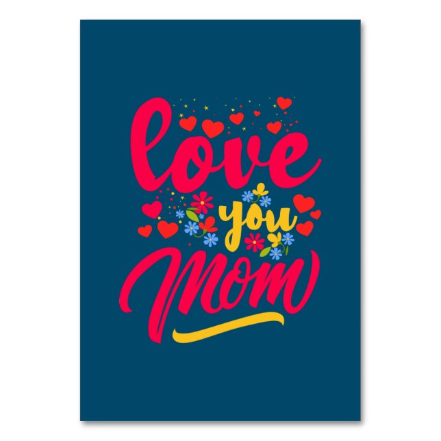 Mutter Art Liebe Sie Mama Tischnummer (Vorderseite)