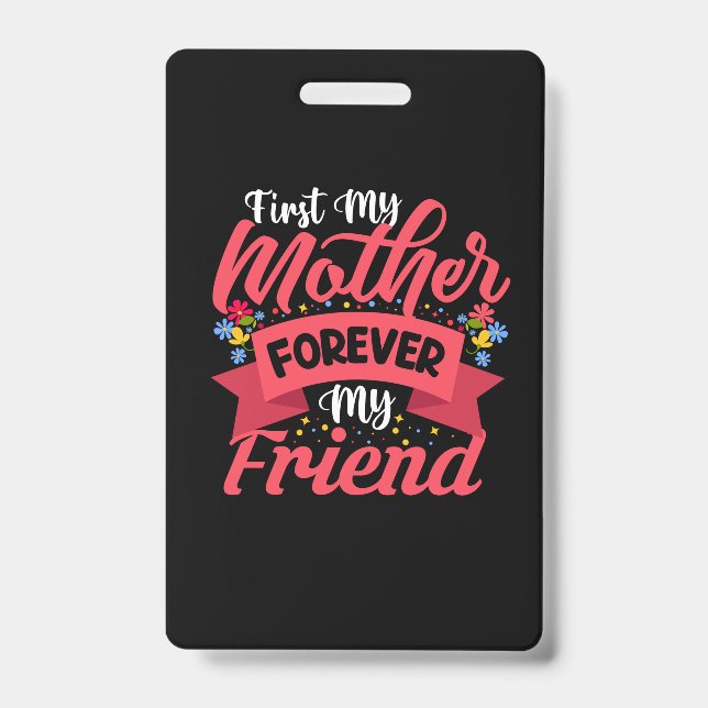 Mutter Art Mutter für immer mein Freund Ausweis (Vorderseite)
