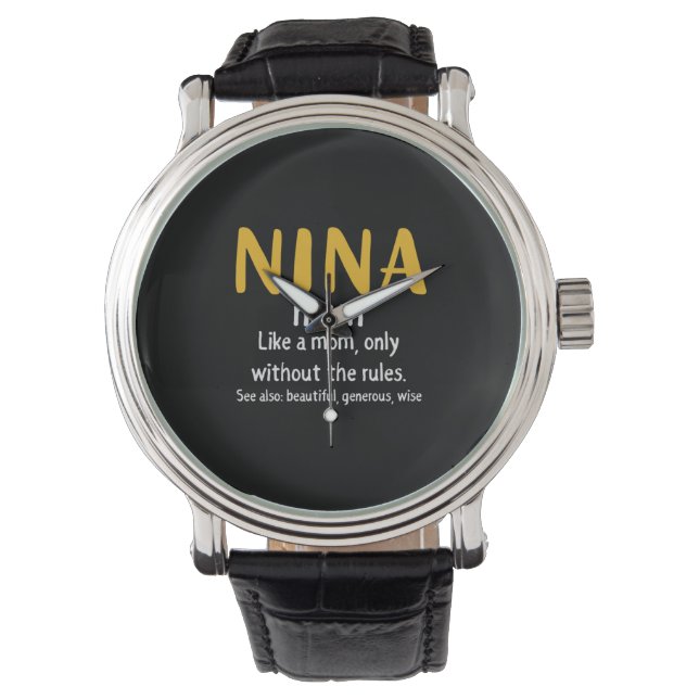 Mutter Art Nina Definition Armbanduhr (Vorderseite)