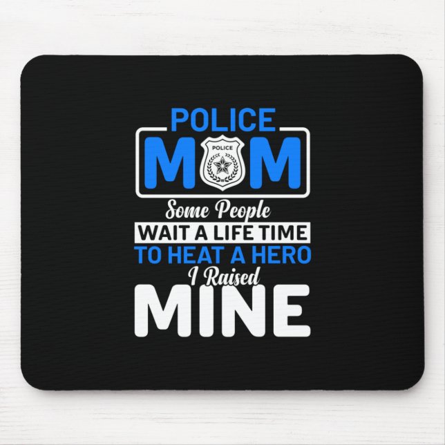 Mutter Art Proud Polizei Mama Mousepad (Vorne)