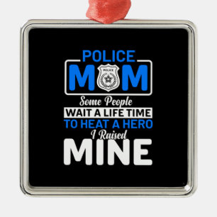 Mutter Art Proud Polizei Mama Ornament Aus Metall
