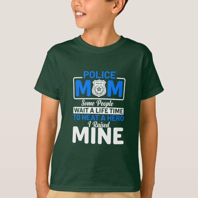 Mutter Art Proud Polizei Mama T-Shirt (Vorderseite)