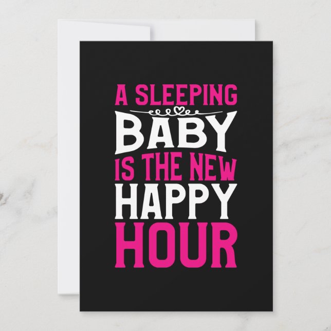 Mutter Art Sleeping Baby ist die neue glückliche S Einladung (Vorderseite)