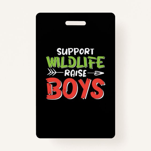 Mutter Art Support Wildlife Raise Boys Ausweis (Vorderseite)