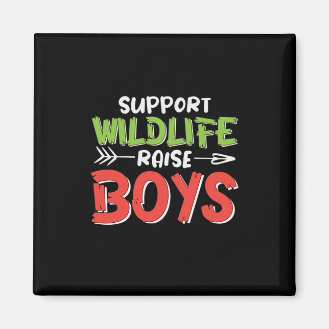 Mutter Art Support Wildlife Raise Boys Magnet (Vorne)