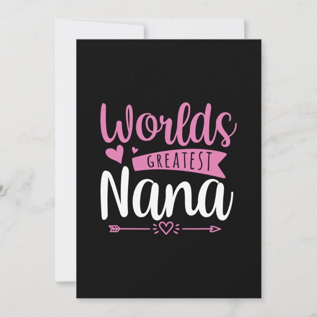 Mutter Art World Beste Nana Einladung (Vorderseite)